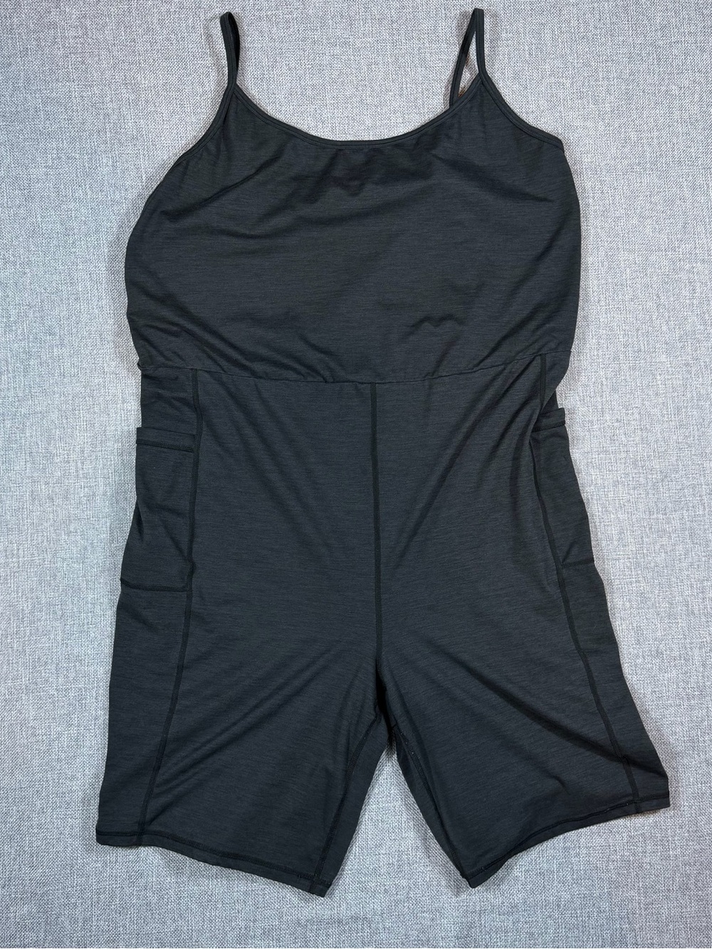 torrid Black Spaghetti-Strap Romper with Side Pockets